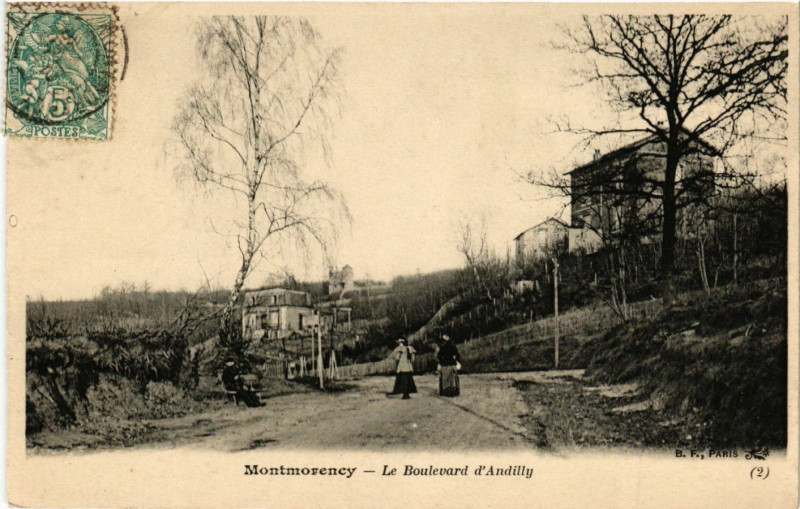 Carte postale ancienne Montmorency - Le Boulevard d'Andilly à Montmorency
