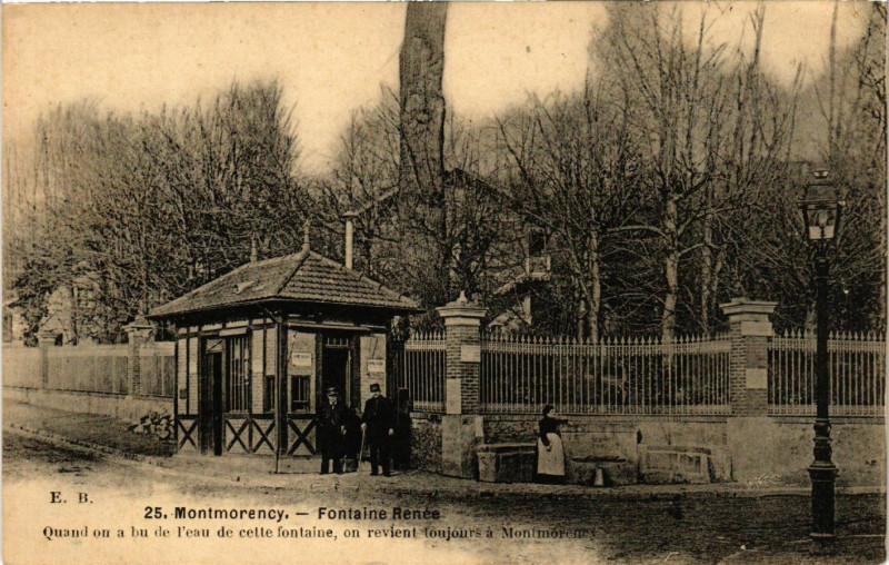 Carte postale ancienne Montmorency -Fontaine Renée à Montmorency