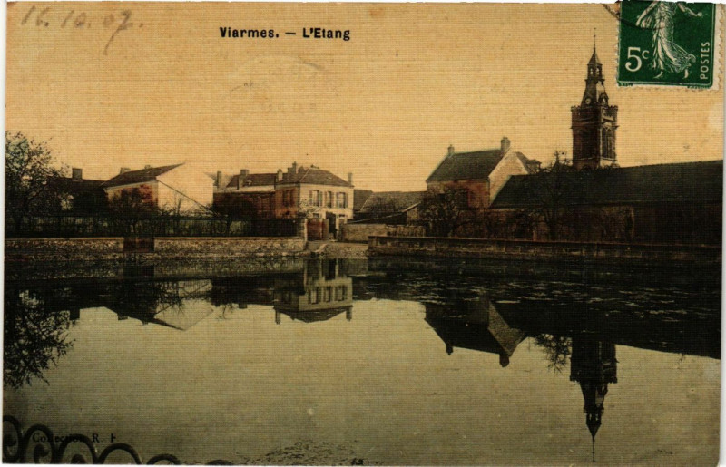 Carte postale ancienne Viarmes - L'Etang à Viarmes