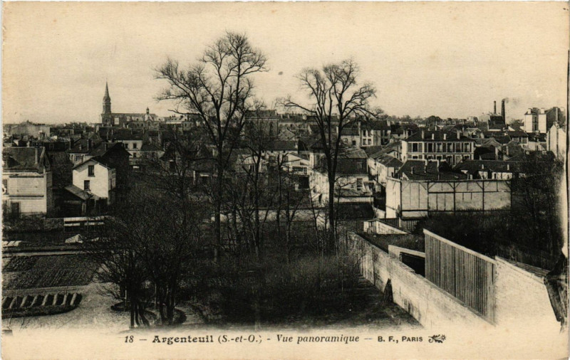 Carte postale ancienne Argenteuil (S.-et-O.) -Vue panoramique à Argenteuil