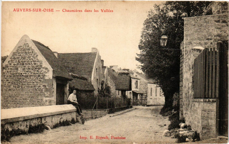 Carte postale ancienne Auvers -sur-Oise - Chaumiéres dans les Vallées à Auvers-sur-Oise