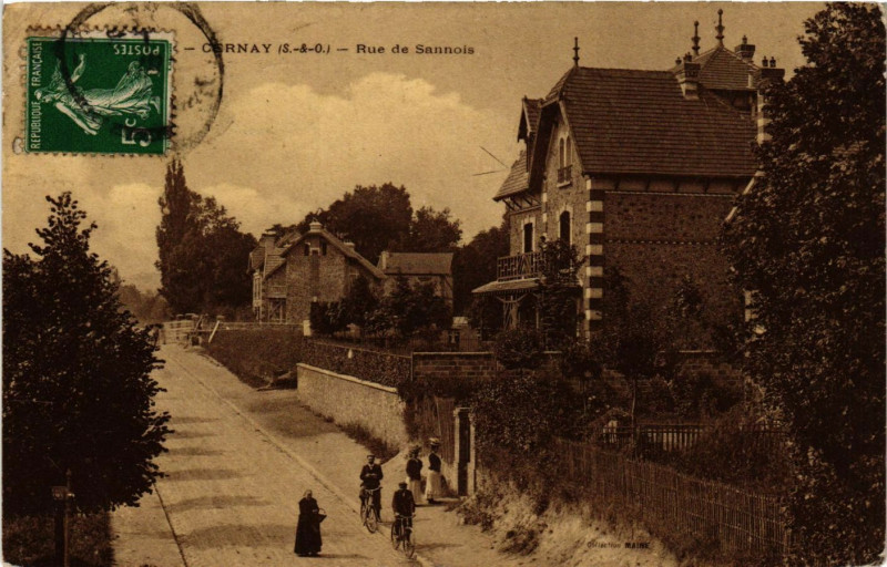 Carte postale ancienne Cernay (S.-&-O.) - Rue de Sannois à Sannois