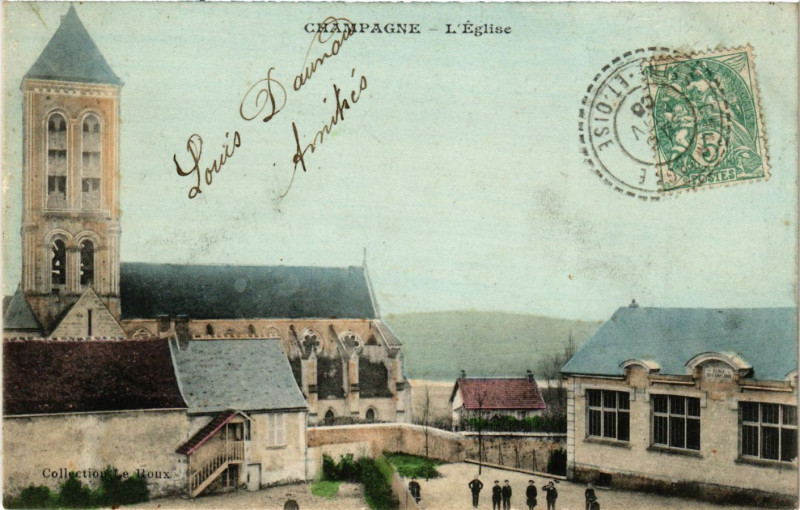 Carte postale ancienne Champagne - L'Eglise