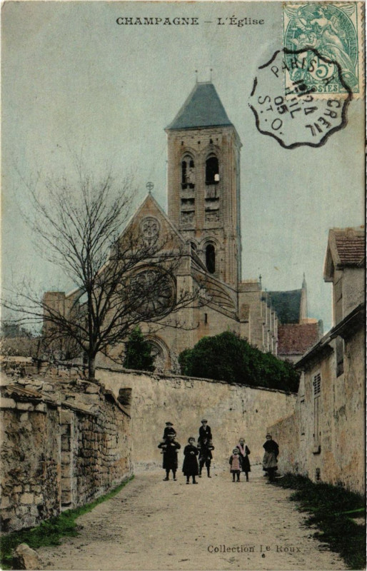 Carte postale ancienne Champagne - L'Eglise