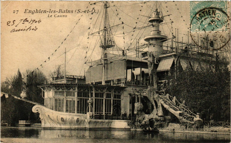 Carte postale ancienne Enghien-les-Bains (S.-et-O.) - Le Casino à Enghien-les-Bains