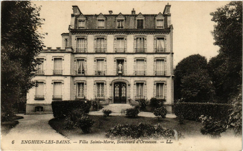 Carte postale ancienne Enghien-les-Bains -Villa Sainte-Marie,Boulevard d'Ormesson à Enghien-les-Bains