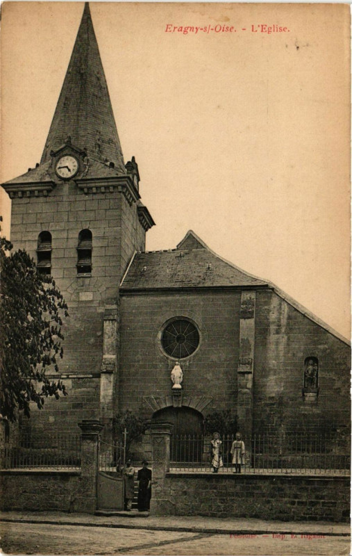 Carte postale ancienne Eragny-s/-Oise - L'Eglise à Éragny