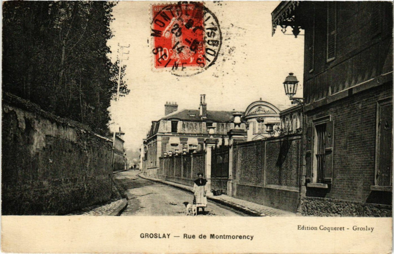 Carte postale ancienne Groslay - Rue de Montmorency à Groslay
