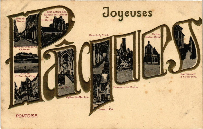 Carte postale ancienne Joyeuses - Pontoise à Pontoise