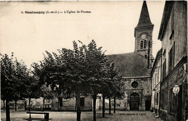 Carte postale ancienne Montmagny (S.-et-O.) - L'Eglise St-Thomas à Montmagny