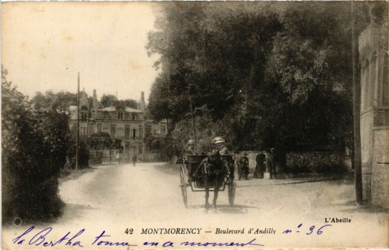 Carte postale ancienne Montmorency - Boulevard d'Andilly à Montmorency