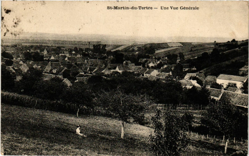 Carte postale ancienne Saint-Martin-du-Tertre - Une Vue Générale à Saint-Martin-du-Tertre