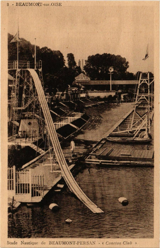 Carte postale ancienne Stade Nautique de Beaumont-Persan-Caneton Club à Persan