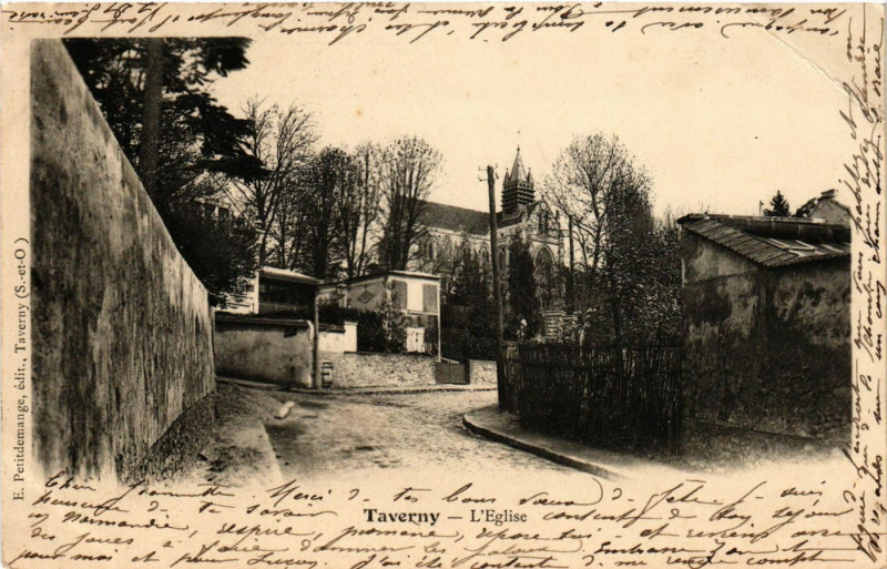 Carte postale ancienne Taverny - L'Eglise à Taverny