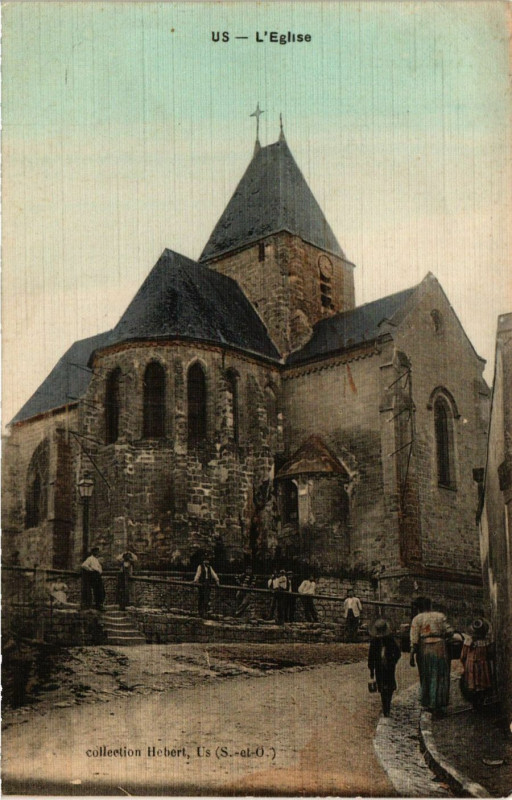 Carte postale ancienne Us - L'Eglise à Us