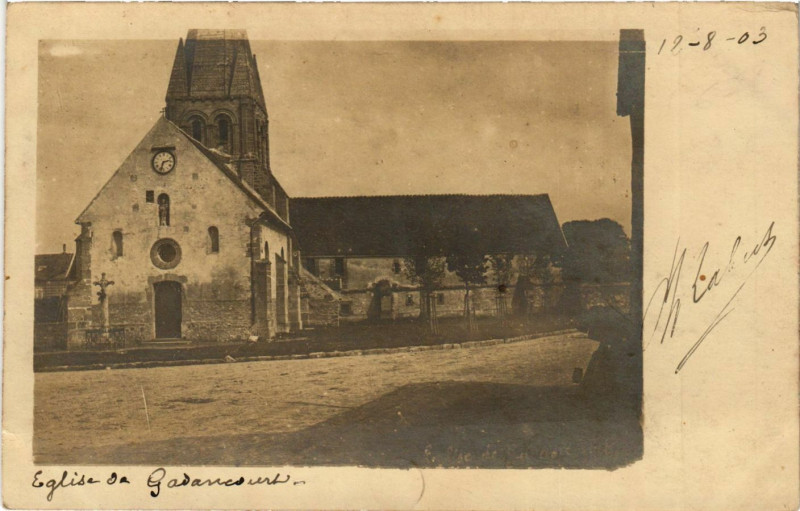 Carte postale ancienne - Eglise de Gadancourt