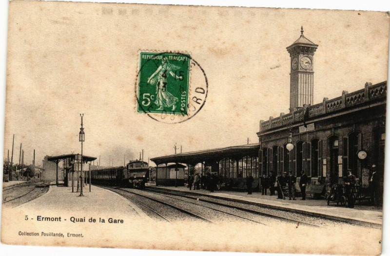 Carte postale ancienne Ermont - Quai de la Gare à Ermont