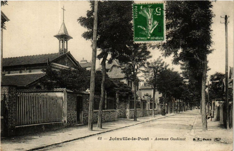 Carte postale ancienne Joinville-le-Pont Avenue Oudinot à Joinville-le-Pont