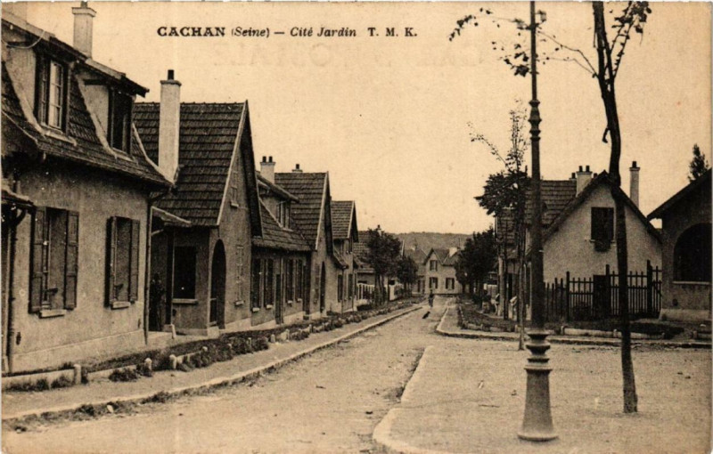 Carte postale ancienne Cachan Cite Jardin à Cachan