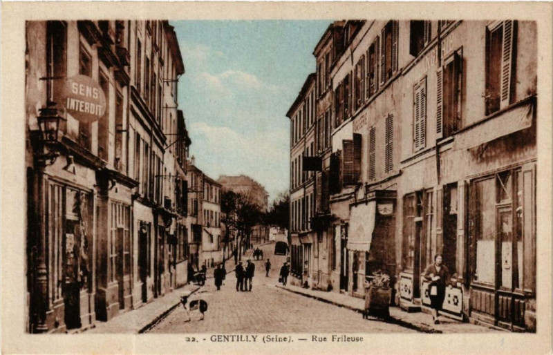Carte postale ancienne Gentilly Rue Frileuse à Gentilly