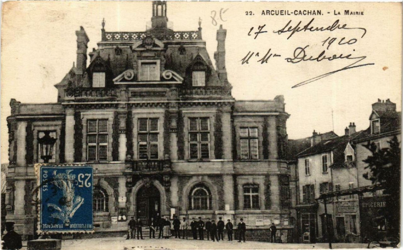 Carte postale ancienne Arceuil Cachan La Mairie à Cachan
