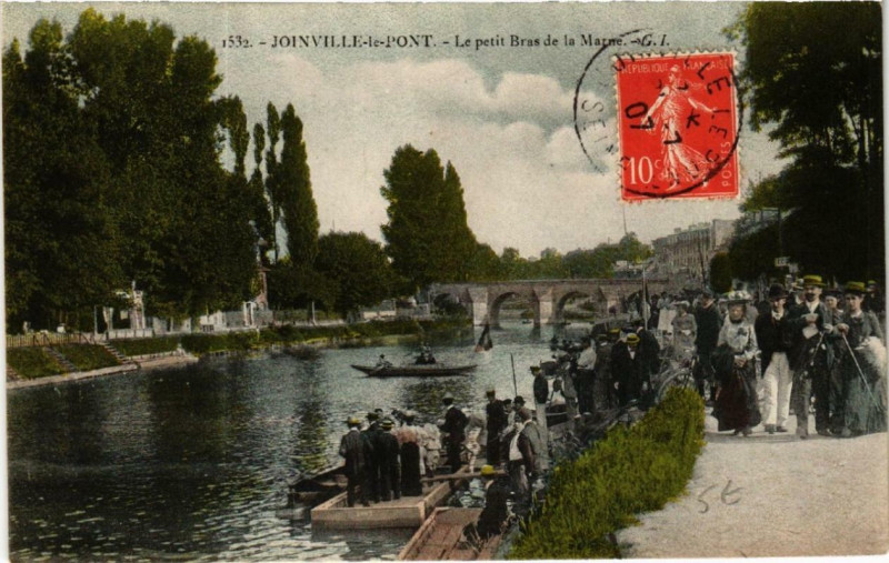 Carte postale ancienne Joinville-le-Pont Le Petit Bras de la Marne à Joinville-le-Pont