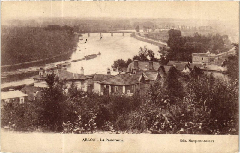 Carte postale ancienne Ablon Le Panorama