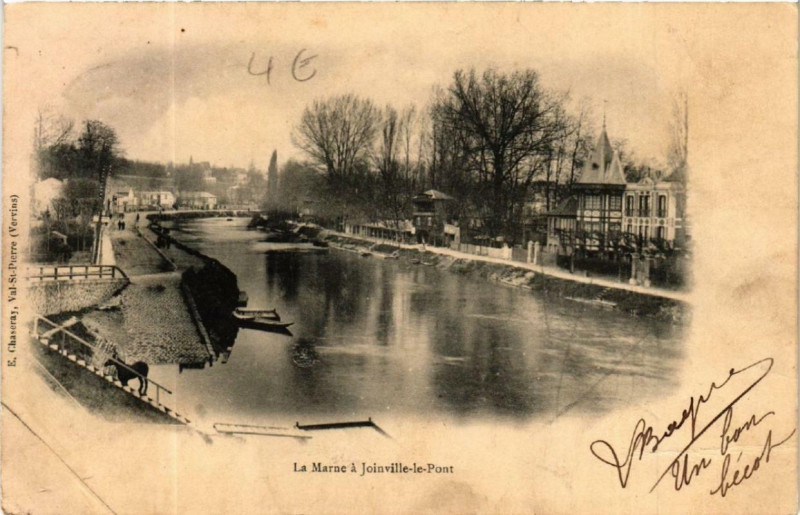 Carte postale ancienne La Marne Joinville-le-Pont à Joinville-le-Pont