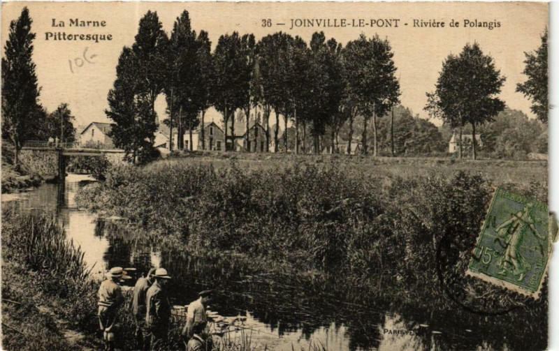 Carte postale ancienne La Marne Pittoresque Joinville-le-Pont Riviere de Polangis à Joinville-le-Pont