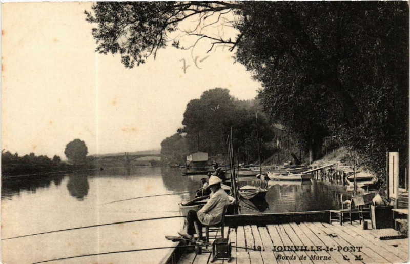 Carte postale ancienne Joinville-le-Pont Bords de Marne à Joinville-le-Pont