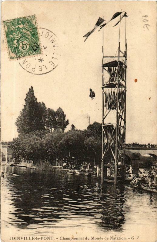 Carte postale ancienne Joinville-le-Pont Championnat d Monde de Natation à Joinville-le-Pont