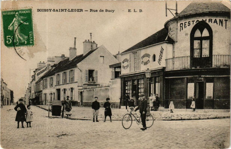 Carte postale ancienne Boissy-Saint-Leger Rue de Sucy à Boissy-Saint-Léger