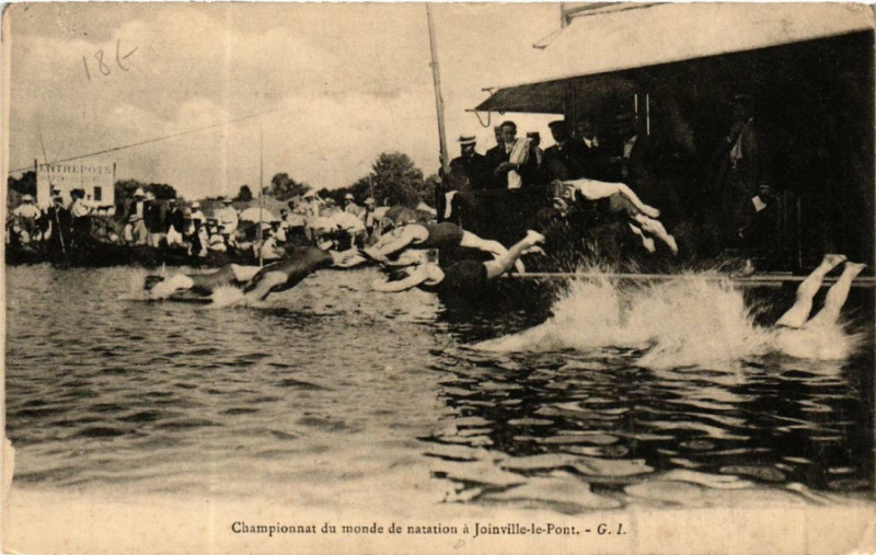 Carte postale ancienne Joinville-le-Pont Championnat d Monde de Natation à Joinville-le-Pont