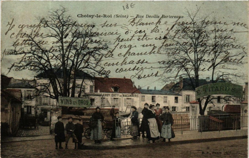 Carte postale ancienne Choisy-le-Roi Rue Deville Bertereaux à Choisy-le-Roi