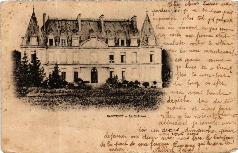 Carte postale ancienne Santeny Le Chateau à Santeny