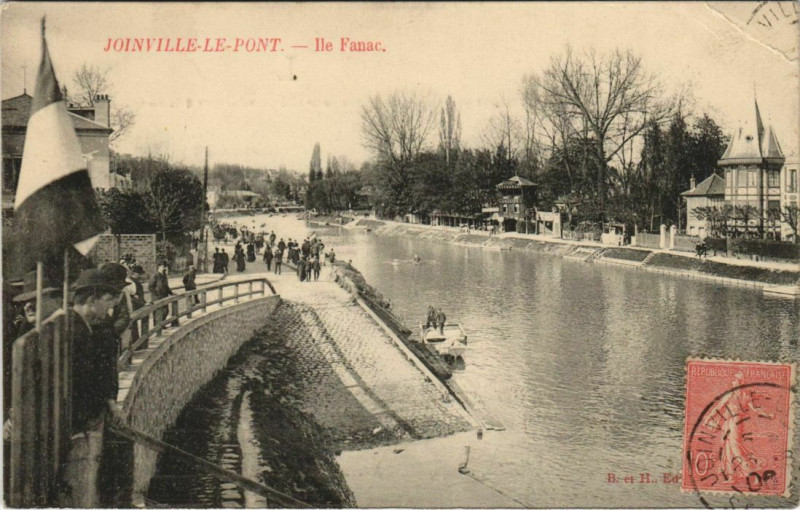Carte postale ancienne Joinville-le-Pont - Ile Fanac à Joinville-le-Pont