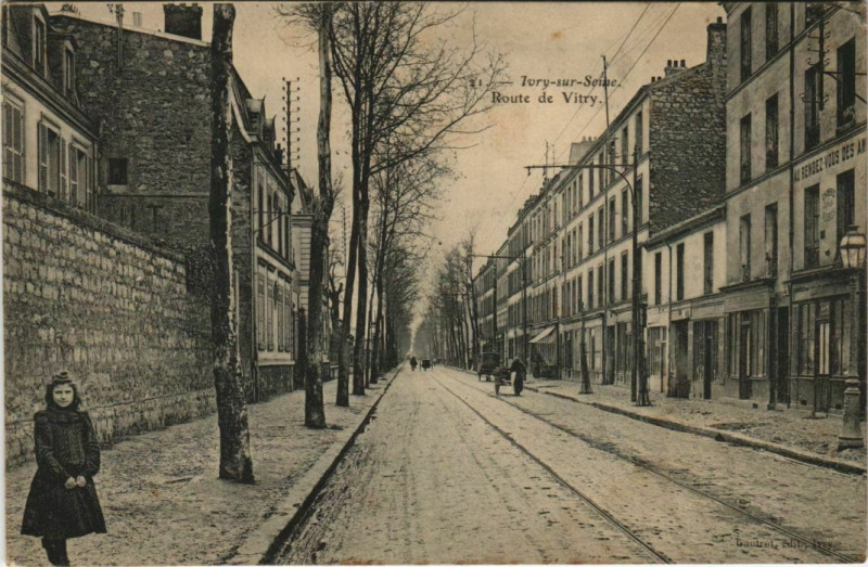 Carte postale ancienne Ivry-sur-Seine route de virty à Ivry-sur-Seine