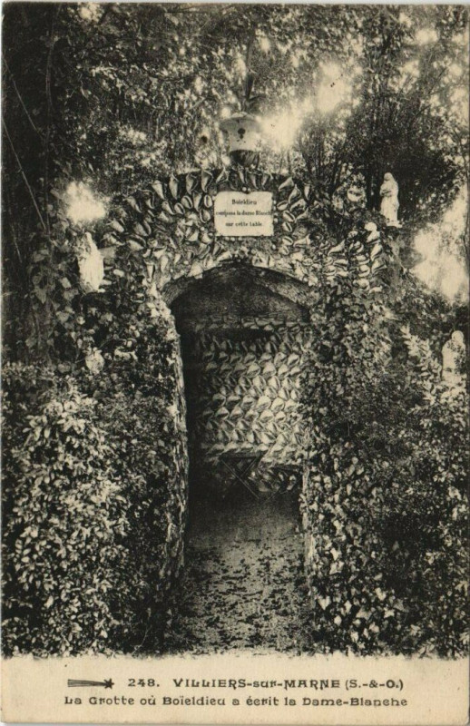 Carte postale ancienne Villiers-sur-Marne - la grotte ou boieldieu a eerit à Villiers-sur-Marne