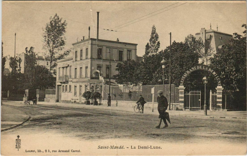 Carte postale ancienne Saint-Mande - La Demi - Lune à Saint-Mandé