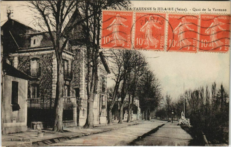 Carte postale ancienne La Varenne Saint-Hilaire - Quai de La Varenne