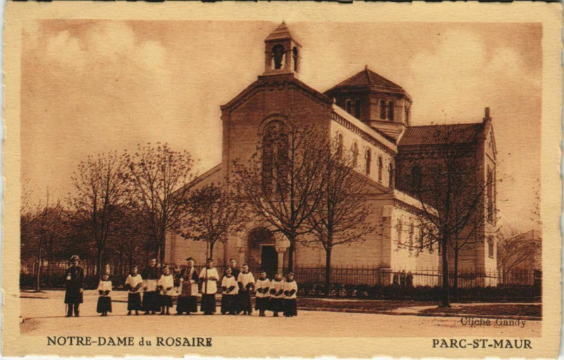 Carte postale ancienne Parc Saint-Maur Notre-Dame-du-Roserie