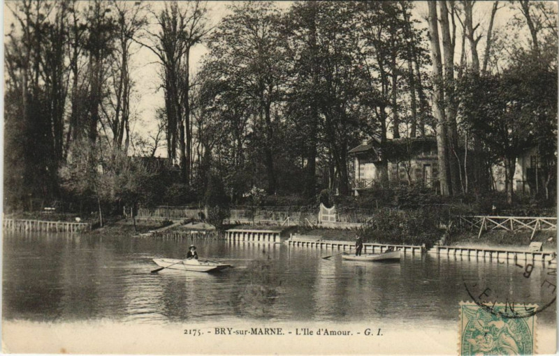 Carte postale ancienne Bry-sur-Marne - L'lle d'amour à Bry-sur-Marne