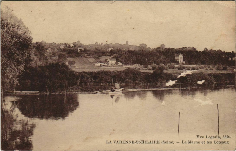 Carte postale ancienne La Varenne Saint-Hilaire - La Marne et les coteaux