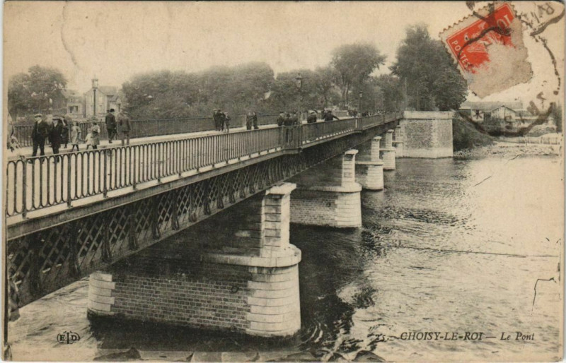 Carte postale ancienne Choisy-le-Roi - Le pont à Choisy-le-Roi