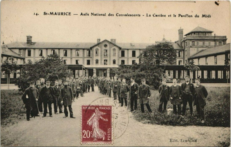 Carte postale ancienne Saint-Maurice - asile national des convalescents à Saint-Maurice