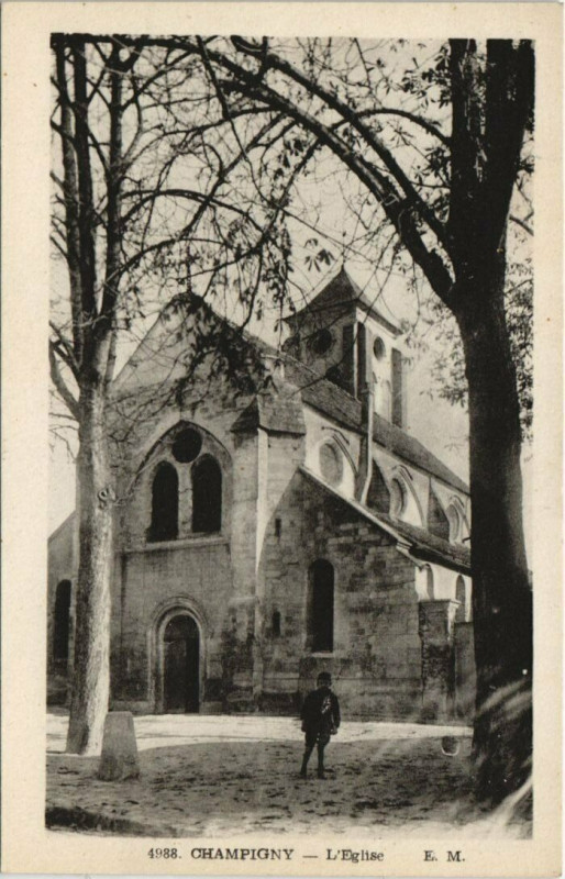 Carte postale ancienne Champigny - L'Eglise