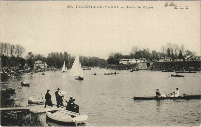 Carte postale ancienne Nogent-sur-Marne Bords de Marne à Nogent-sur-Marne