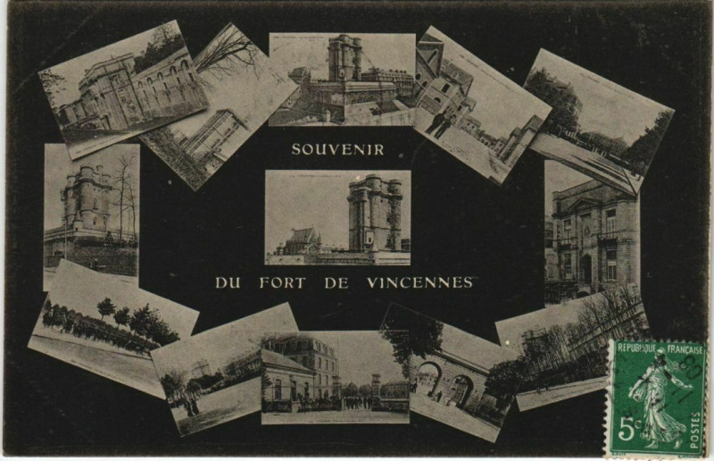 Carte postale ancienne Souvenir du Fort de Vincennes à Vincennes