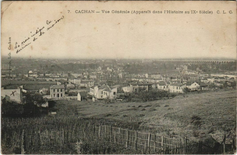 Carte postale ancienne Cachan Vue Generale à Cachan