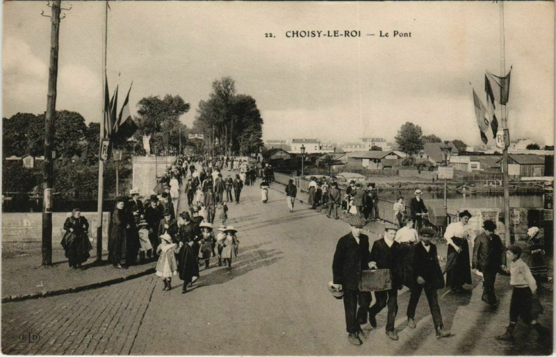 Carte postale ancienne Choisy-le-Roi Le Pont à Choisy-le-Roi